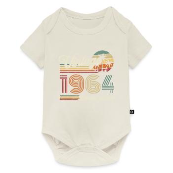 Vintage Rétro Cadeau Anniversaire pour Né en 1964 - Body à manches courtes Premium Bébé - blanc cassé - Devant