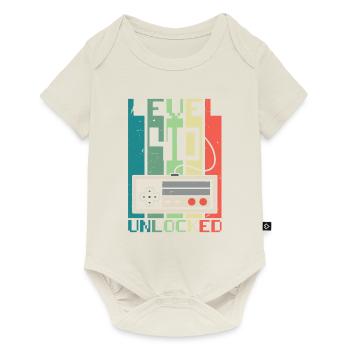 Level 40 freigeschaltet - Baby Premium Kurzarmbody - Naturweiß - Vorne