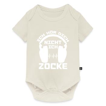 Ich Hör Dich Nicht Ich Zocke - Baby Premium Kurzarmbody - Naturweiß - Vorne
