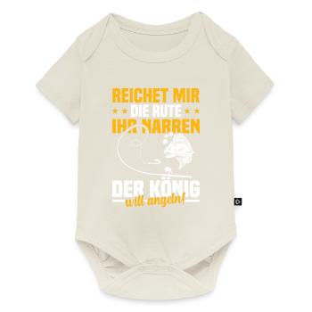 Reichet mir die rute ihr der könig will angeln! - Baby Premium Kurzarmbody - Naturweiß - Vorne