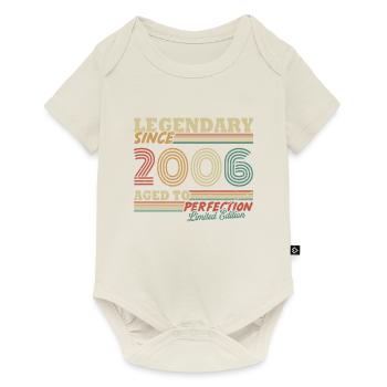Legendär seit 2006 Vintage Geburtstag Geschenk - Body à manches courtes Premium Bébé - blanc cassé - Devant