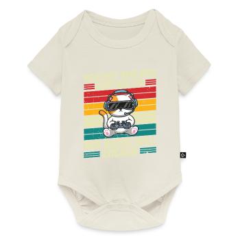 Reichet mir den controller der könig will zocken - Baby Premium Kurzarmbody - Naturweiß - Vorne
