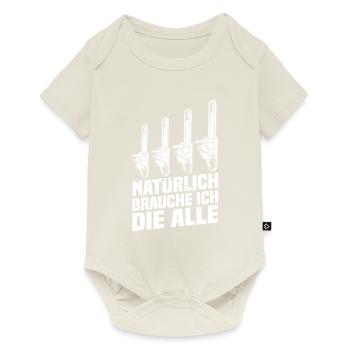 Bien sûr, j’ai besoin de la scie à moteur de tronçonneuse - Body à manches courtes Premium Bébé - blanc cassé - Devant