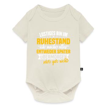 Cadeau de dictons de retraite drôle - Body à manches courtes Premium Bébé - blanc cassé - Devant