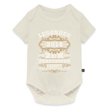 Legenden 2014 Jahrgang Geschenk Geburtstag - Baby Premium Kurzarmbody - Naturweiß - Vorne