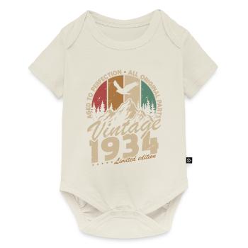 Vintage 1934 Retro Vintage Birthday Gift - Baby Premium short-sleeve bodysuit - off white - Front