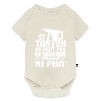 If uncle can't fix it, no one can - Baby Premium short-sleeve bodysuit - off white - Front
