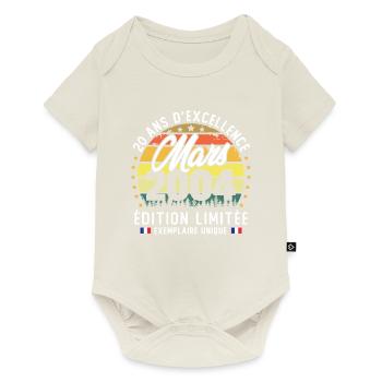 Mars 2004 Vintage Cadeau Anniversaire 20 Ans - Body à manches courtes Premium Bébé - blanc cassé - Devant