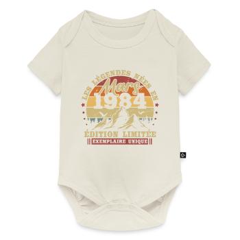 Vintage March 1984 Retro Birthday Gift - Baby Premium short-sleeve bodysuit - off white - Front