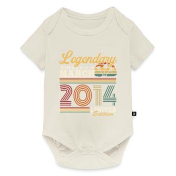 Légendaire depuis Mars 2014 Vintage Cadeau - Body à manches courtes Premium Bébé - blanc cassé - Devant