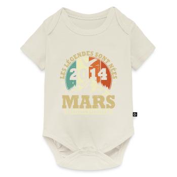 Vintage Mars 2014 Vintage Cadeau Anniversaire - Body à manches courtes Premium Bébé - blanc cassé - Devant