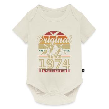 Original March 1974 Vintage Anniversary 1974 - Baby Premium short-sleeve bodysuit - off white - Front