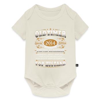 Oldtimer Baujahr 2014 Jahrgang Geburtstag Geschenk - Baby Premium Kurzarmbody - Naturweiß - Vorne