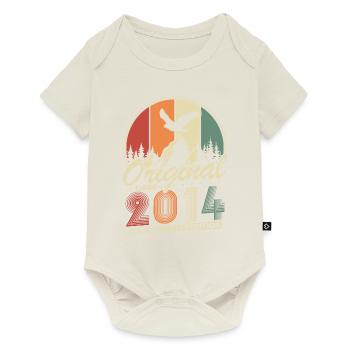 Original 2014 Jahrgang Retro Geburtstag Geschenk - Baby Premium Kurzarmbody - Naturweiß - Vorne