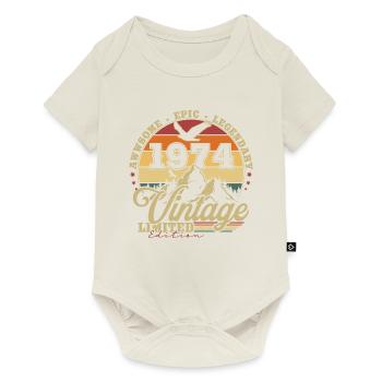 1974 Vintage Vintage Retro Birthday Gift - Baby Premium short-sleeve bodysuit - off white - Front