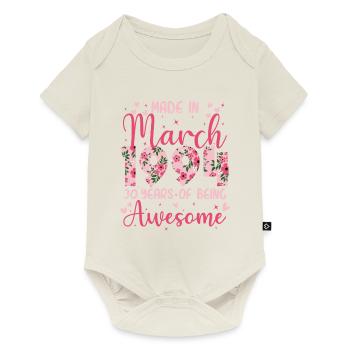 März 1994 Geschenk zum 30-jährigen Jubiläum für Ehefrau - Baby Premium Kurzarmbody - Naturweiß - Vorne