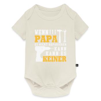 Si papa ne peut pas le réparer, personne ne le peut - Body à manches courtes Premium Bébé - blanc cassé - Devant