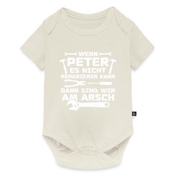 Wenn Peter es nicht reparieren kann - Baby Premium Kurzarmbody - Naturweiß - Vorne