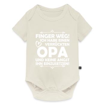 J'ai un grand-père fou - Body à manches courtes Premium Bébé - blanc cassé - Devant