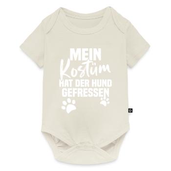 Le chien a mangé mon costume - Body à manches courtes Premium Bébé - blanc cassé - Devant