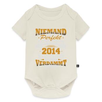 2014 Année De Naissance Cadeau D’anniversaire Né Rétro - Body à manches courtes Premium Bébé - blanc cassé - Devant