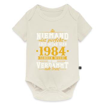 1984 Vintage rétro cadeau d’anniversaire - Body à manches courtes Premium Bébé - blanc cassé - Devant