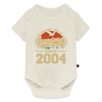 Awesome Since 2004 - Jahrgang Geburtstag Geschenk - Baby Premium Kurzarmbody - Naturweiß - Vorne