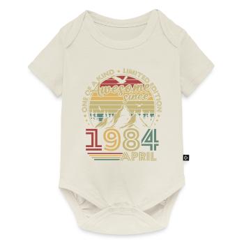 Vintage Avril 1984 Rétro Cadeau Anniversaire - Baby Premium short-sleeve bodysuit - off white - Front
