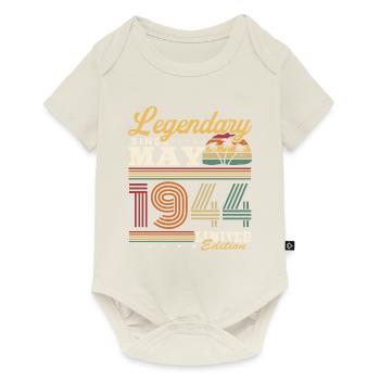 Legendary Since May 1944 Vintage Retro Birthday - Baby Premium short-sleeve bodysuit - off white - Front