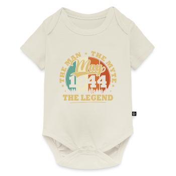 Vintage Mai 1944 Cadeau Anniversaire 80 Ans - Body à manches courtes Premium Bébé - blanc cassé - Devant