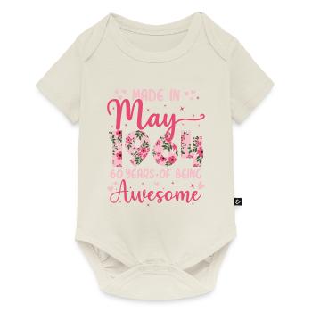 Mai 1964 Cadeau Anniversaire 60 Ans Pour Femme - Body à manches courtes Premium Bébé - blanc cassé - Devant