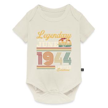 Legendary Since June 1944 Vintage Retro Birthday - Baby Premium short-sleeve bodysuit - off white - Front