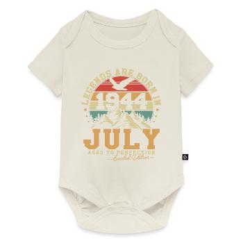 Juillet 1984 Vintage Rétro Anniversaire 1984 Cadeau - Body à manches courtes Premium Bébé - blanc cassé - Devant