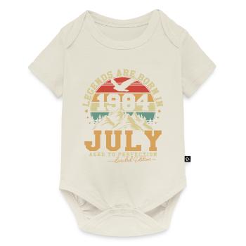 Juillet 1984 Vintage Rétro Anniversaire 1984 Cadeau - Body à manches courtes Premium Bébé - blanc cassé - Devant
