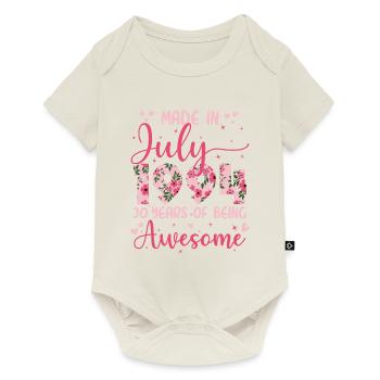 Juli 1994 Geschenk zum 30-jährigen Jubiläum für Frauen - Baby Premium Kurzarmbody - Naturweiß - Vorne