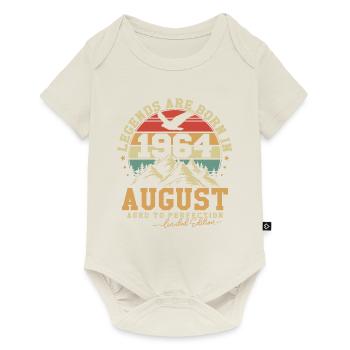 August 1964 Vintage Retro Birthday 1964 Gift - Baby Premium short-sleeve bodysuit - off white - Front