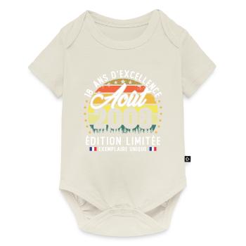 August 2006 Vintage 18 Year Anniversary Gift - Baby Premium short-sleeve bodysuit - off white - Front