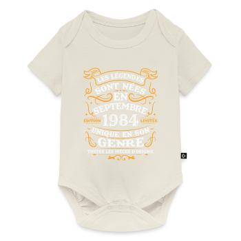 Vintage September 1984 Retro Birthday Gift - Baby Premium short-sleeve bodysuit - off white - Front