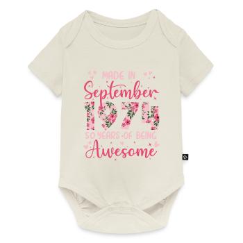 Septembre 1974 Anniversaire 50 Ans Pour Femmes - Body à manches courtes Premium Bébé - blanc cassé - Devant
