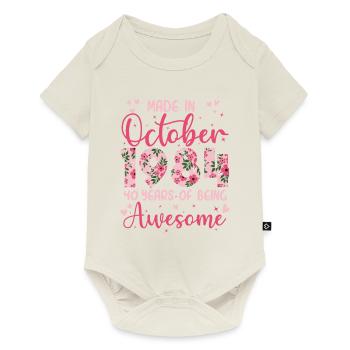 Octobre 1984 Anniversaire 40 Ans Pour Femmes - Body à manches courtes Premium Bébé - blanc cassé - Devant
