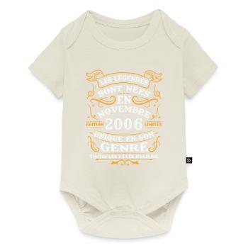 Vintage Novembre 2006 Cadeau Anniversaire Rétro - Body à manches courtes Premium Bébé - blanc cassé - Devant