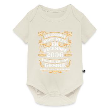 Vintage Décembre 2006 Cadeau Anniversaire Rétro - Body à manches courtes Premium Bébé - blanc cassé - Devant