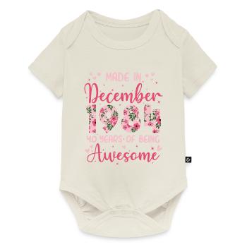 Décembre 1984 Anniversaire 40 Ans Pour Femmes - Body à manches courtes Premium Bébé - blanc cassé - Devant
