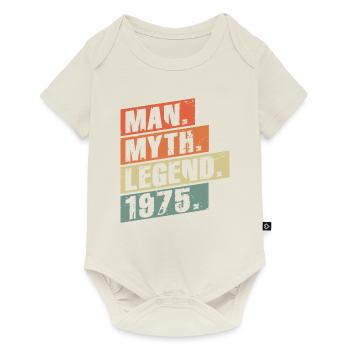 Vintage Born 1975 Man Myth Legend - Baby Premium short-sleeve bodysuit - off white - Front