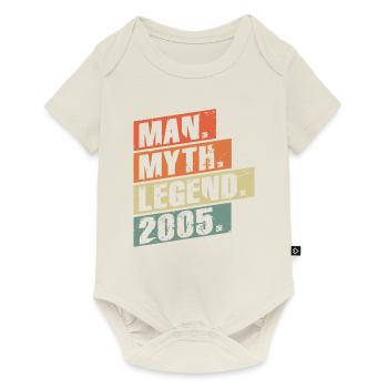 Vintage Né 2005 Homme Mythe Légende - Body à manches courtes Premium Bébé - blanc cassé - Devant