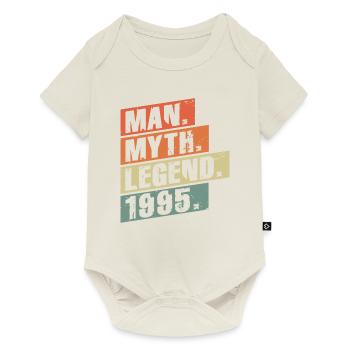 Vintage Born 1995 Man Myth Legend - Baby Premium short-sleeve bodysuit - off white - Front