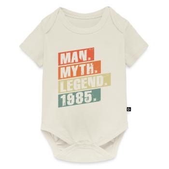 Vintage Né en 1985 Homme Mythe Légende - Body à manches courtes Premium Bébé - blanc cassé - Devant