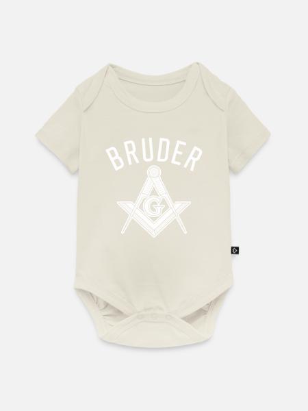 Freimaurer Bruder - Baby Premium Kurzarmbody - Naturweiß