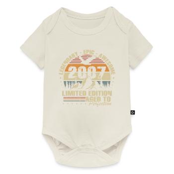 2007 Vintage Vintage Cadeau d’anniversaire Rétro - Body à manches courtes Premium Bébé - blanc cassé - Devant
