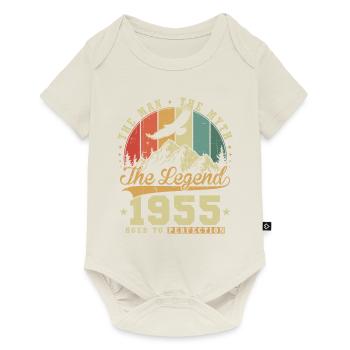 Vintage 1955 Homme Mythe Légende Anniversaire Rétro - Body à manches courtes Premium Bébé - blanc cassé - Devant